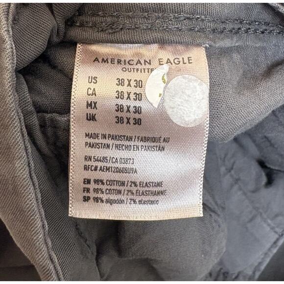 American Eagle Next Level Flex Chino Pants Gray Size 38x30 Cotton Stretch - Picture 4 of 6